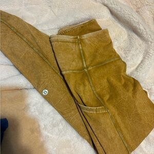 Lululemon Acid wash Yellow Leggings
